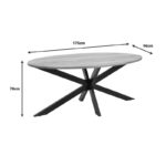 Τραπέζι Bonre pakoworld φυσικό μασίφ ξύλο ακακίας-πόδι μαύρο μέταλλο 175x96x76εκ.-223-000029