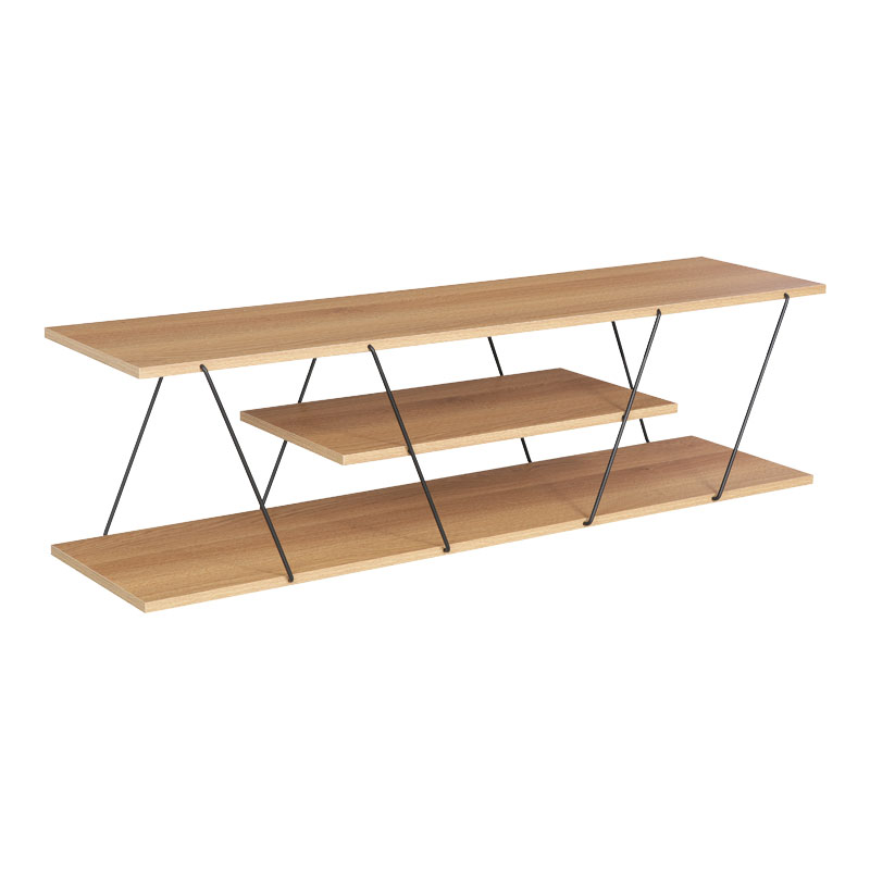 Έπιπλο τηλεόρασης Tars pakoworld sonoma-μαύρο 120x30x33εκ-225-000029 Έπιπλο τηλεόρασης Tars pakoworld sonoma-μαύρο 120x30x33εκ-225-000029