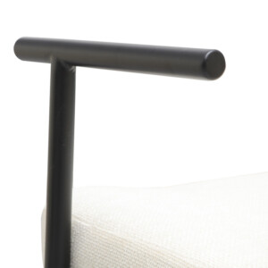 Καρέκλα επισκέπτη Vindor pakoworld ύφασμα σε κρεμ απόχρωση με μαύρο μεταλλικό πόδι 65x68.5x79.5εκ-225-000058