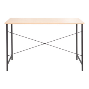 Γραφείο εργασίας Senzia pakoworld σε φυσική απόχρωση με μαύρο μέταλλο 120x60x75εκ-225-000060