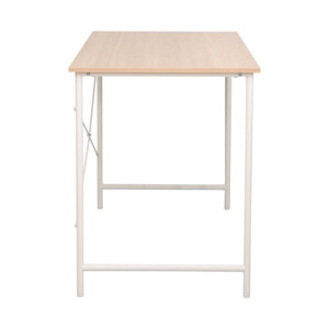 Γραφείο εργασίας Senzia pakoworld σε φυσική απόχρωση με λευκό μέταλλο 120x60x75εκ-225-000061