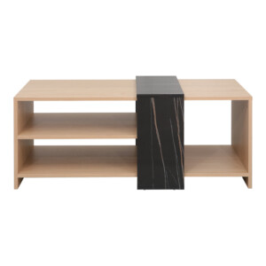 Τραπέζι σαλονιού Cozeto pakoworld σε φυσική απόχρωση με όψη μαρμάρου 100x53x41.5εκ-225-000066