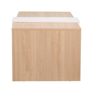 Τραπέζι σαλονιού Cozeto pakoworld σε φυσική-λευκή απόχρωση 100x53x41.5εκ-225-000067