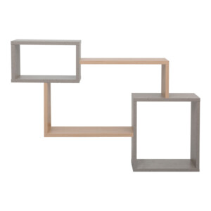 Ράφι τοίχου Beldra pakoworld σε φυσική με γκρι cement απόχρωση 84x15x57.8εκ-225-000068