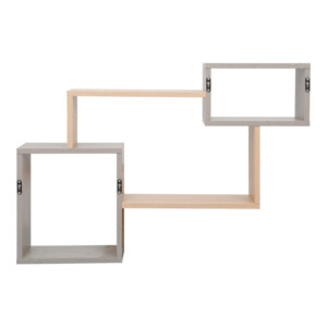 Ράφι τοίχου Beldra pakoworld σε φυσική με γκρι cement απόχρωση 84x15x57.8εκ-225-000068