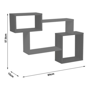 Ράφι τοίχου Beldra pakoworld σε φυσική απόχρωση με λευκό 84x15x57.8εκ-225-000069