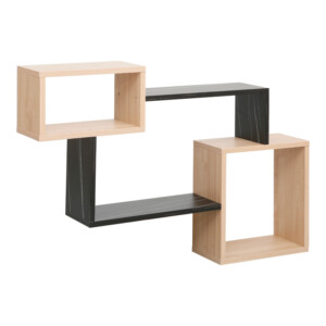 Ράφι τοίχου Beldra pakoworld σε φυσική απόχρωση με όψη μαρμάρου 84x15x57.8εκ-225-000070