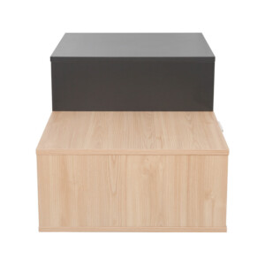 Τραπέζι σαλονιού Vople pakoworld σε φυσική με ανθρακί απόχρωση 90x50x40εκ-225-000071