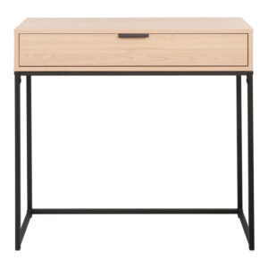 Κονσόλα Joumpa pakoworld με συρτάρι σε φυσική απόχρωση με μαύρο μέταλλο 80x28x76.5εκ-225-000073