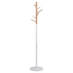 Καλόγερος ρούχων Marianna pakoworld μέταλλο λευκό-φυσικό Φ37x169εκ-226-000021