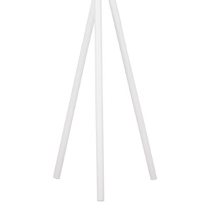 Καλόγερος ρούχων Sigar pakoworld μέταλλο-ξύλο σε λευκή-φυσική απόχρωση 49x51x187εκ-226-000031