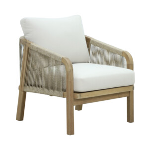 Σετ σαλονιού 4τμχ Malibu I pakoworld μασίφ ξύλο ακακίας-μπεζ ύφασμα-228-000045