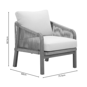 Σετ σαλονιού 4τμχ Malibu I pakoworld μασίφ ξύλο ακακίας-μπεζ ύφασμα-228-000045