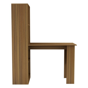 Γραφείο εργασίας με βιβλιοθήκη Acumen pakoworld μελαμίνης καρυδί 120x50x150εκ-230-000026