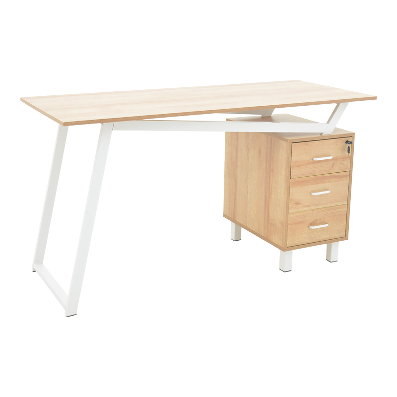 Γραφείο εργασίας με συρτάρια Prosper pakoworld μελαμίνης φυσικό-λευκό 140x60x76εκ-230-000030 Γραφείο εργασίας με συρτάρια Prosper pakoworld μελαμίνης φυσικό-λευκό 140x60x76εκ-230-000030