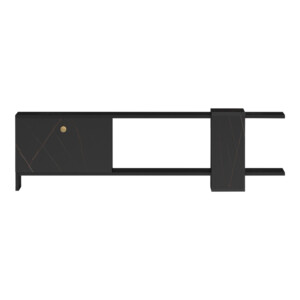 Έπιπλο τηλεόρασης Standi pakoworld σε μαύρο-μαύρο μαρμάρου απόχρωση 120x25x36.8εκ-230-000064