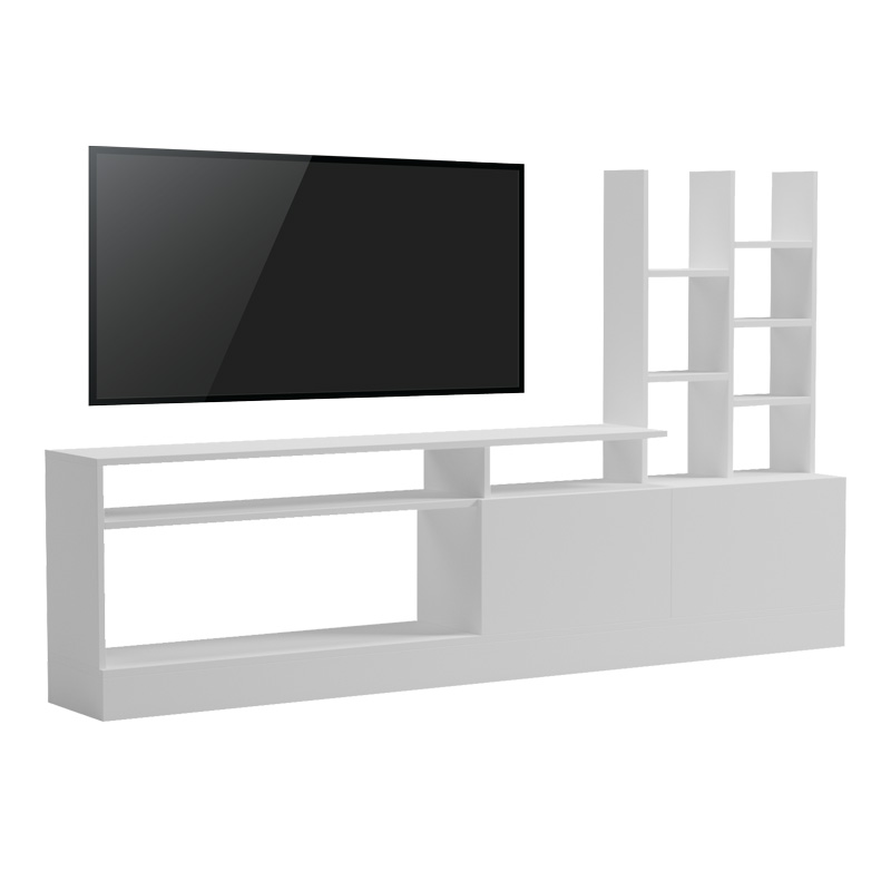 Σύνθετο σαλονιού Seruno pakoworld σε λευκή απόχρωση 170x25x100εκ-230-000067 Σύνθετο σαλονιού Seruno pakoworld σε λευκή απόχρωση 170x25x100εκ-230-000067