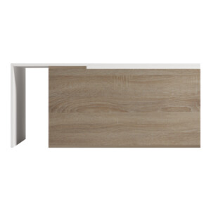 Τραπέζι σαλονιού Extera pakoworld επεκτεινόμενο σε λευκή-sonoma απόχρωση 100-160x50x45εκ-230-000086