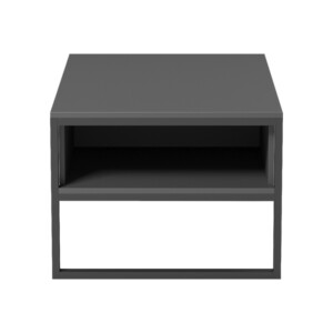 Τραπέζι σαλονιού Bendon pakoworld σε ανθρακί-μαύρη απόχρωση 100x60x44.5εκ-230-000108