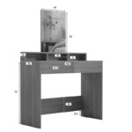 Τουαλέτα κρεβατοκάμαρας Frentsel pakoworld με καθρέπτη σε λευκή απόχρωση 100x40x140εκ-230-000115