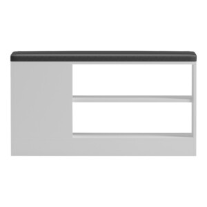 Παπουτσοθήκη-σκαμπό Deboule pakoworld 8 ζευγών σε λευκή-μαύρη απόχρωση 90x30x46εκ-230-000118