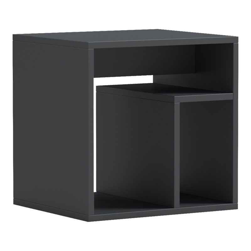 Κομοδίνο Doublo pakoworld ανθρακί 40x35x40εκ-230-000184 Κομοδίνο Doublo pakoworld ανθρακί 40x35x40εκ-230-000184