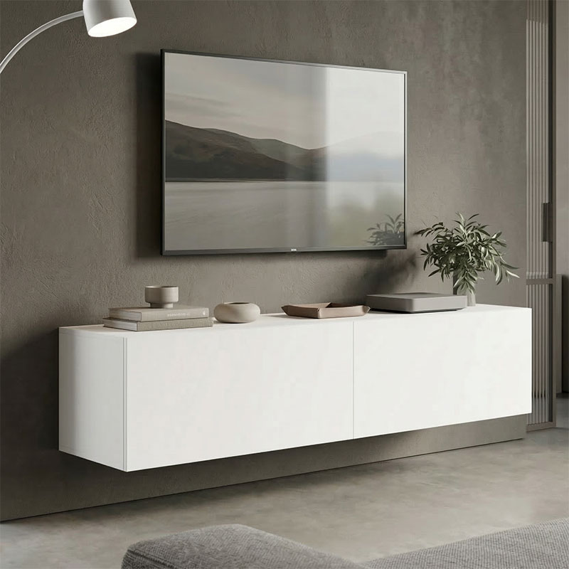 Έπιπλο τηλεόρασης επιτοίχιο με Led Rival pakoworld λευκό 120x35x30εκ-230-000193 Έπιπλο τηλεόρασης επιτοίχιο με Led Rival pakoworld λευκό 120x35x30εκ-230-000193