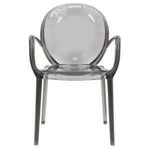 Πολυθρόνα Flair pakoworld PC γκρι διαφανές-231-000009