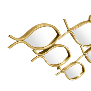 Καθρέπτης Filow pakoworld χρυσό 103x2x38εκ-233-000032