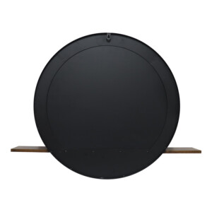 Καθρέπτης με ράφι Salmin pakoworld μέταλλο σε μαύρη απόχρωση 80x10x60εκ-233-000035