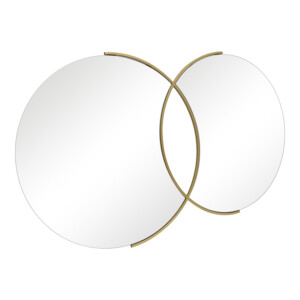 Καθρέπτης διπλός Miryata pakoworld μέταλλο σε χρυσή απόχρωση 105x3x60εκ-233-000036