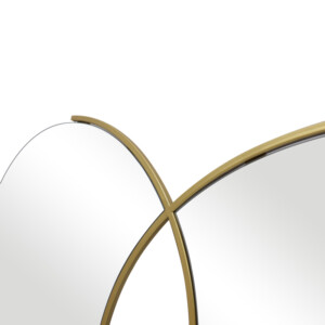 Καθρέπτης διπλός Miryata pakoworld μέταλλο σε χρυσή απόχρωση 105x3x60εκ-233-000036