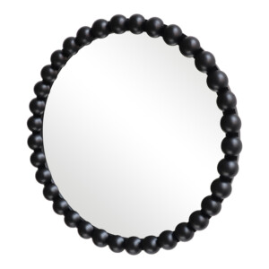 Καθρέπτης Specio pakoworld ξύλο σε μαύρη απόχρωση Φ60x4.5εκ-233-000040