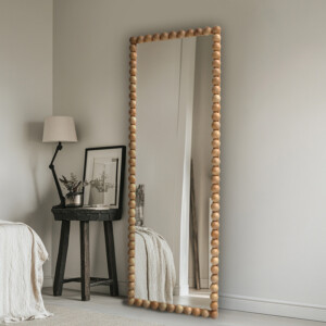 Καθρέπτης Ledalo pakoworld ξύλο σε φυσική απόχρωση 45x4.5x130εκ-233-000043