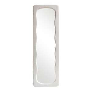 Καθρέπτης Lezour pakoworld βελούδο σε λευκή απόχρωση 50x5x170εκ-233-000044
