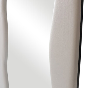 Καθρέπτης Lezour pakoworld βελούδο σε λευκή απόχρωση 50x5x170εκ-233-000044