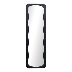 Καθρέπτης δαπέδου Lezour pakoworld βελούδο σε μαύρη απόχρωση 50x5x170εκ-233-000046