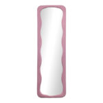 Καθρέπτης δαπέδου Lezour pakoworld βελούδο σε σάπιο μήλο απόχρωση 50x5x170εκ-233-000047