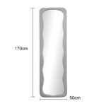 Καθρέπτης δαπέδου Lezour pakoworld βελούδο σε σάπιο μήλο απόχρωση 50x5x170εκ-233-000047