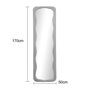 Καθρέπτης δαπέδου Lezour pakoworld βελούδο σε σάπιο μήλο απόχρωση 50x5x170εκ-233-000047