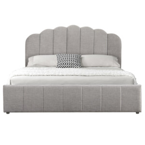 Κρεβάτι Tatiana pakoworld ύφασμα γκρι με αποθηκευτικό χώρο 160x200εκ-234-000001