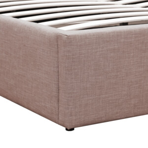 Κρεβάτι Violaine pakoworld ύφασμα μπεζ με αποθηκευτικό χώρο 160x200εκ-234-000008