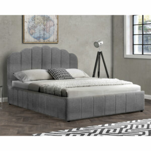 Κρεβάτι διπλό Tatiana pakoworld ύφασμα ανθρακί με αποθηκευτικό χώρο 160x200εκ-234-000009