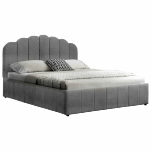 Κρεβάτι διπλό Tatiana pakoworld ύφασμα ανθρακί με αποθηκευτικό χώρο 160x200εκ-234-000009