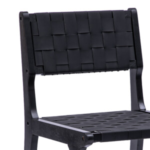 Σκαμπό μπαρ Ridley pakoworld ξύλο-pu μαύρο-236-000011