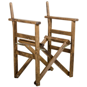 Σκελετός πολυθρόνας σκηνοθέτη Retto pakoworld μασίφ ξύλο οξιάς καρυδί-237-000001