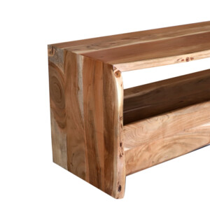 Έπιπλο τηλεόρασης Konna pakoworld μασίφ ξύλο ακακίας καρυδί 140x40x45εκ-240-000010