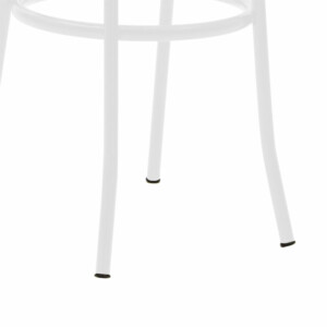 Καρέκλα Βιέννης pakoworld pe rattan μπεζ-μέταλλο λευκό-243-000026