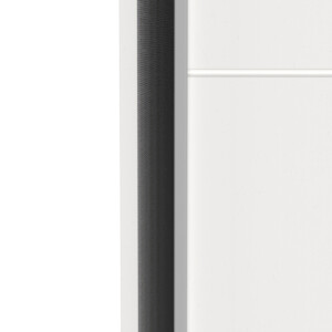 Ντουλάπα ρούχων Kawen pakoworld δίφυλλη με συρόμενες πόρτες λευκό 116.5x60x203εκ-244-000009