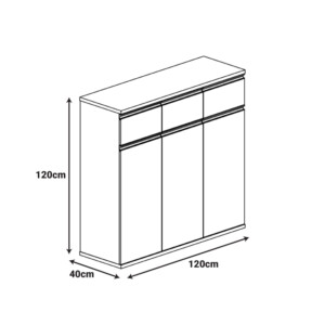 Ντουλάπια γραφείου επαγγελματικά Oscar pakoworld καρυδί-ανθρακί 240x40x120εκ-246-000036